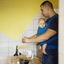 Babytragetuch Lisca azzurro