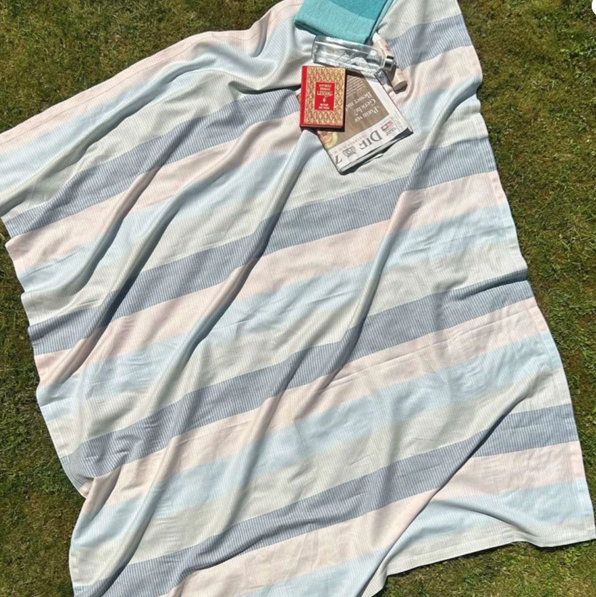 Leichtes Strandtuch Halbleinen, 150 x 200 cm