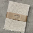 Sauna und Liegetuch, Halbleinen, 100 x 200 cm mit Fransen