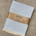 Sauna und Liegetuch, Halbleinen, 100 x 200 cm mit Fransen