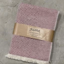 Sauna und Liegetuch, Halbleinen, 100 x 200 cm mit Fransen