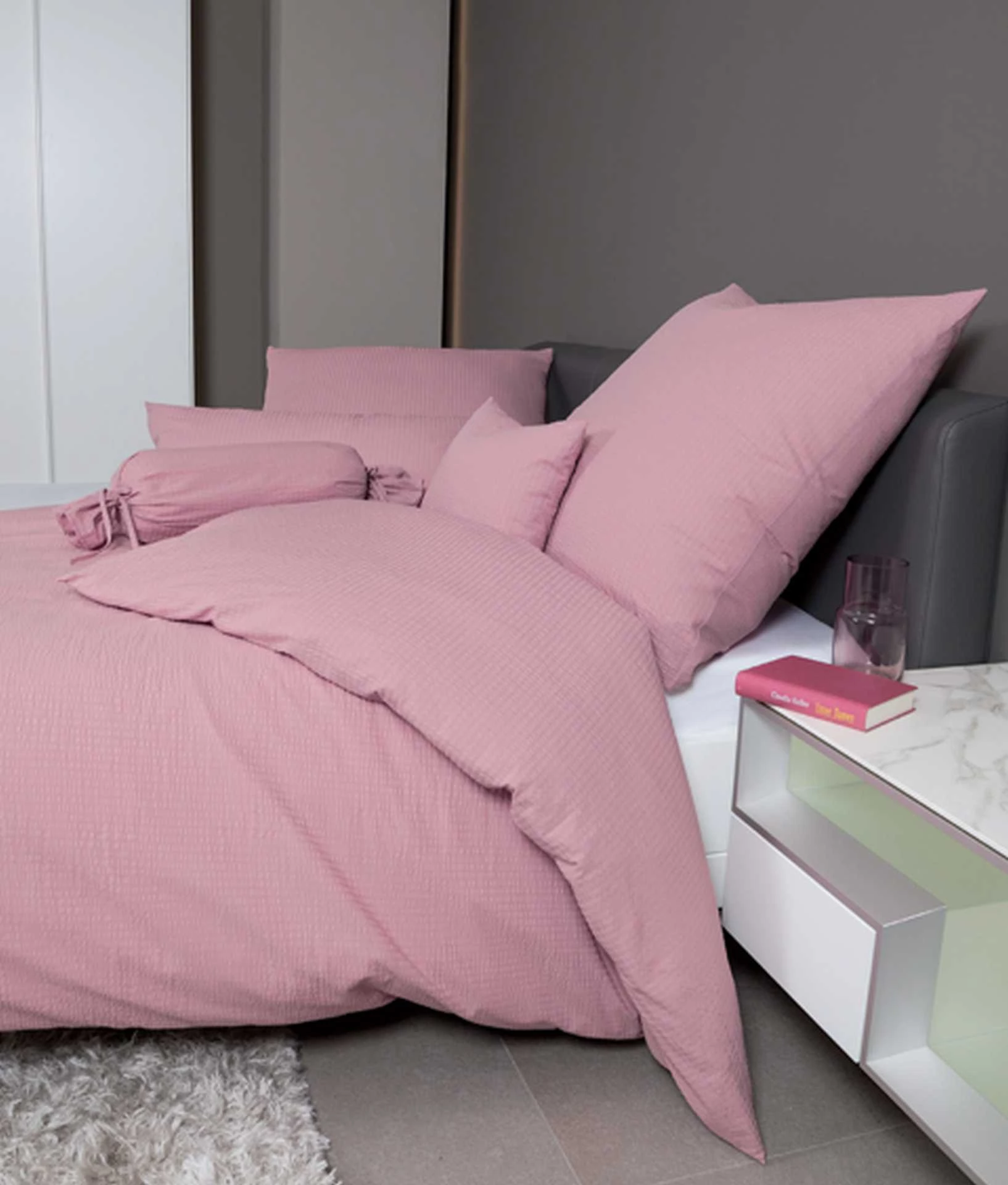 Mako Soft Seersucker Bettwäsche PIANO, 140x200/70x90 cm