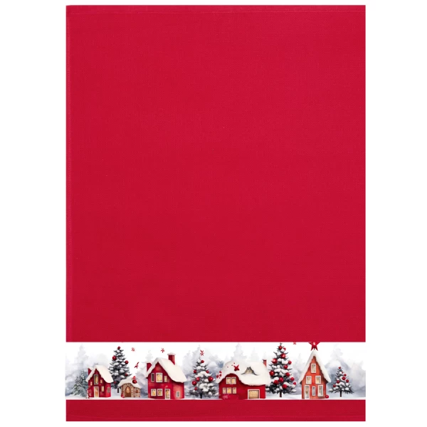 Handtuch Weihnachtshäuser 50x100 cm