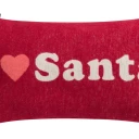 SILVRETTA gefülltes Kissen "I love Santa" (GRS), 50 x 30 cm