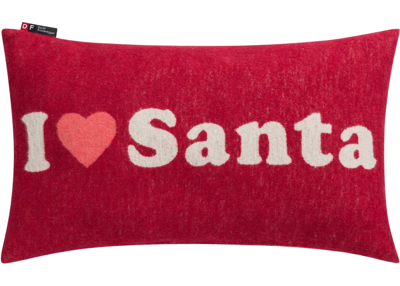 SILVRETTA gefülltes Kissen "I love Santa" (GRS), 50 x 30 cm