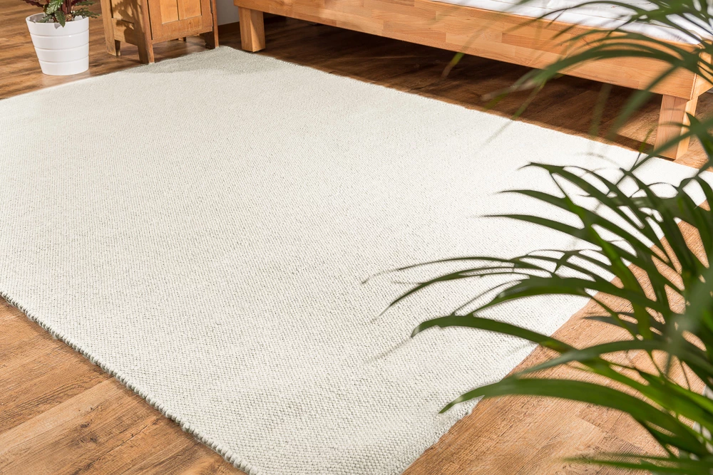 EINZELSTÜCK Teppich Gröden, 150x150 cm, gewalkt, ohne Fransen