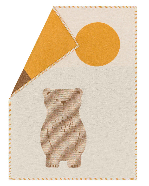 LILI Baby- und Kinderdecke "Bär" inkl. Stick (GRS) 70x90 cm
