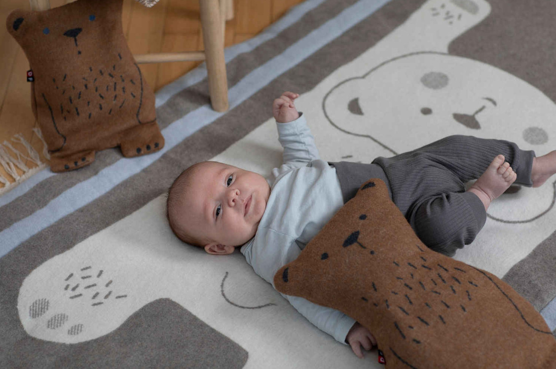 JUWEL gefütterte Krabbeldecke "Bär", 120x80 cm