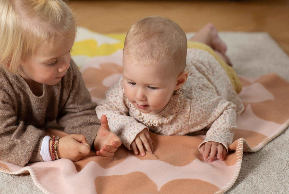 LENA Baumwollkinderdecke  (GOTS) "Flowers", 70x90 cm