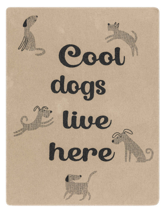 Haustierdecke "cool dogs live here" dog (GRS) 100x140 cm
