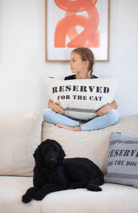 NOVA Kissenhülle "reserved for the cat" (GRS) 60x40 cm