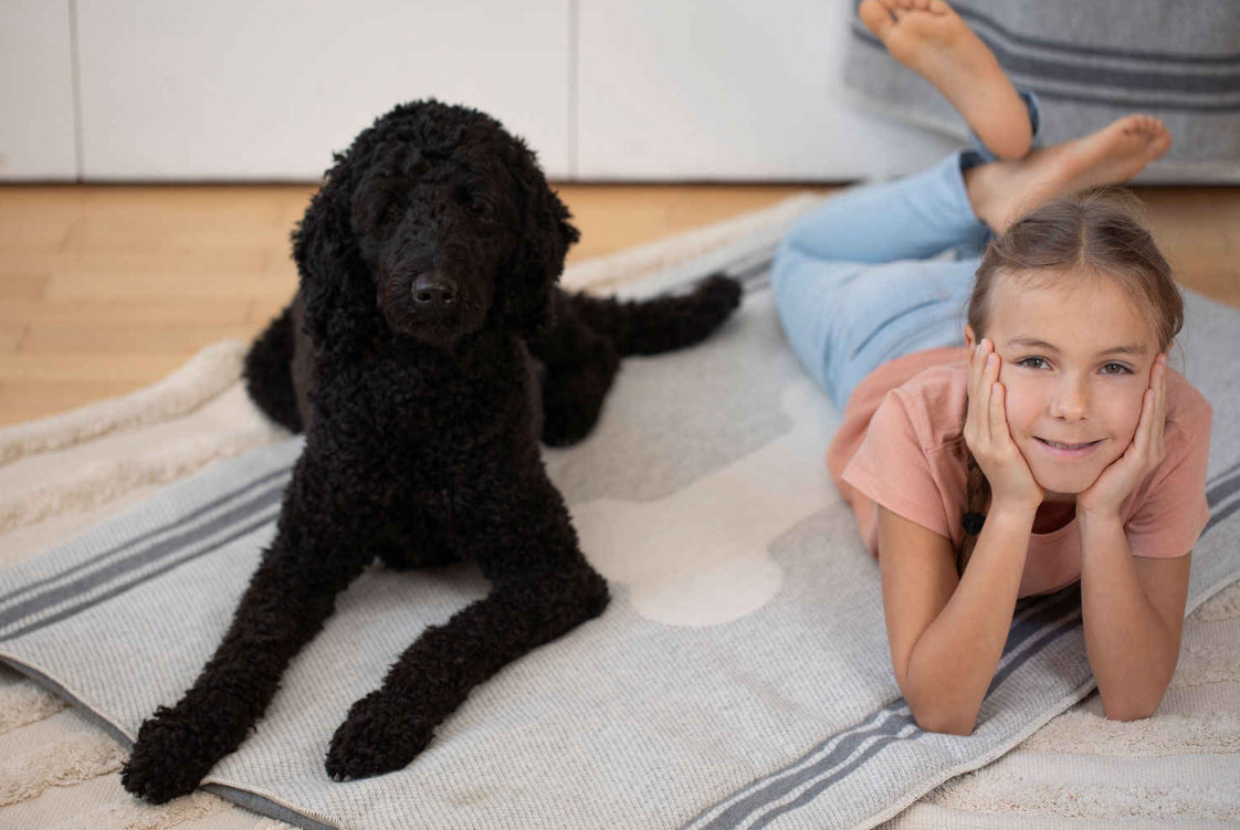 Hundematte, gefüttert "Bones" (GRS) 120x80cm