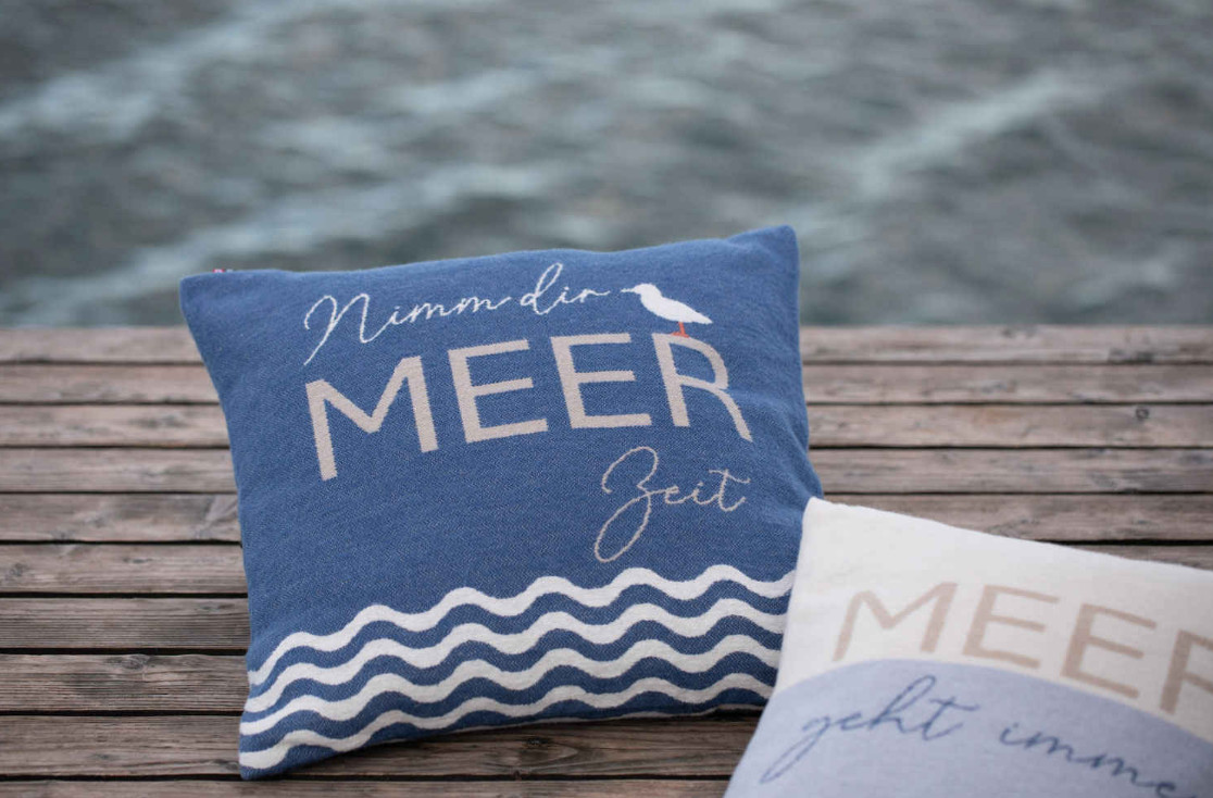 NOVA Kissenhülle "Nimm dir Meer Zeit" (GRS) 50x50 cm
