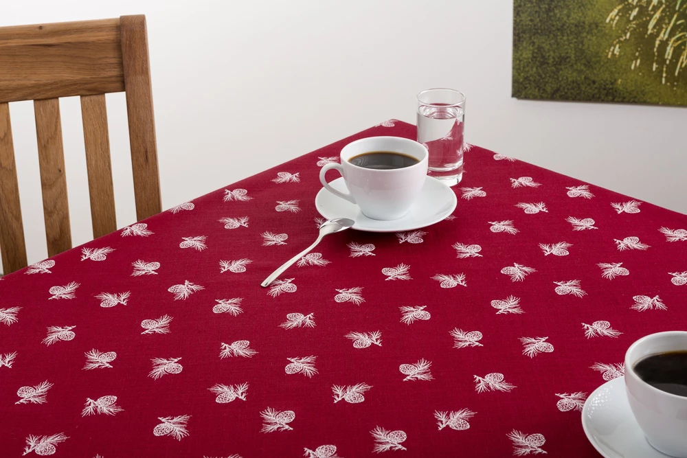 Druck Zirbe Tischdecke rund 158 cm