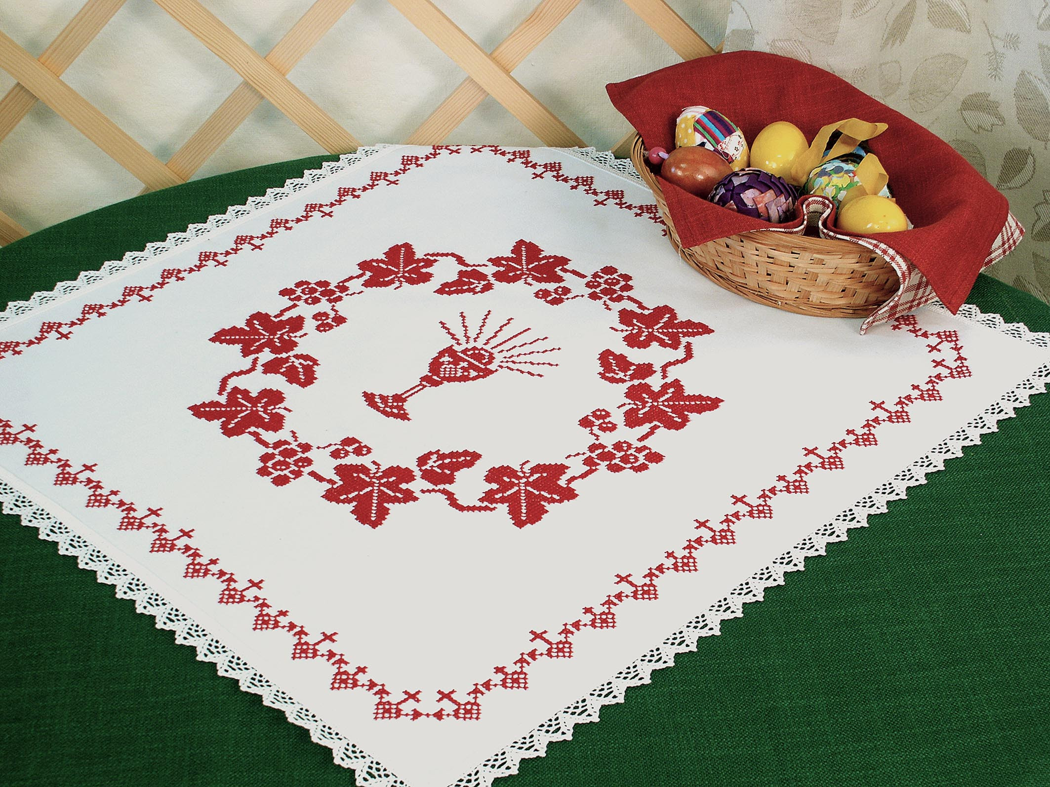 Weihkorbdecke "Kelch" 55x55 cm